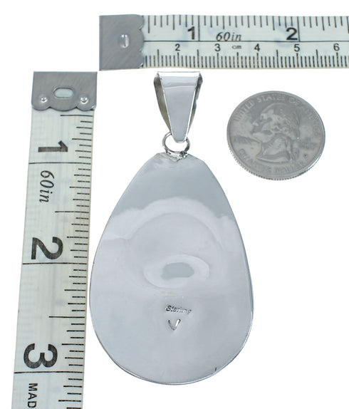 Navajo Native American Turquoise Sterling Silver Pendant X11419